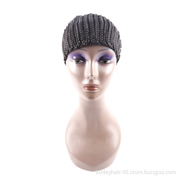 factory price crochet cornrow wig cap for making wig synthetic hair braid wig cap for black woman